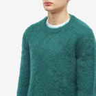 Comme des Garçons Homme Plus Men's Mohair Crew Knit in Dark Green