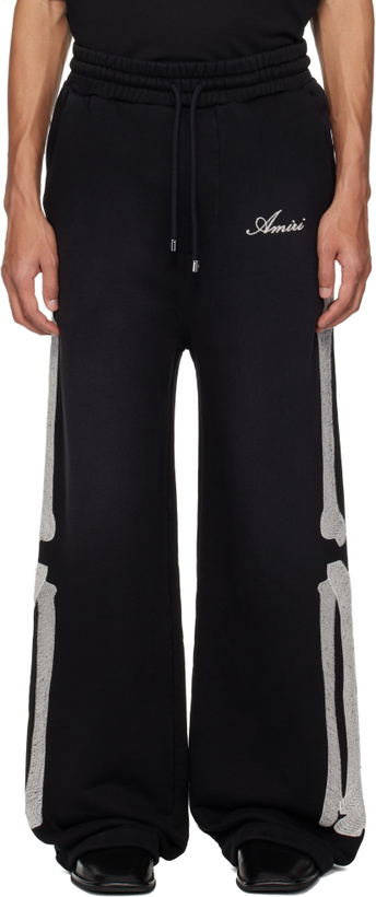 Photo: AMIRI Black Bones Oversized Sweatpants