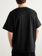 WTAPS - Logo-Appliquéd Embroidered Cotton-Blend Jersey T-Shirt - Black