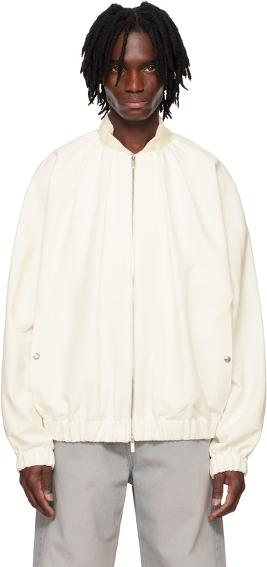 Photo: System Off-White Shirring Bomber Jacket