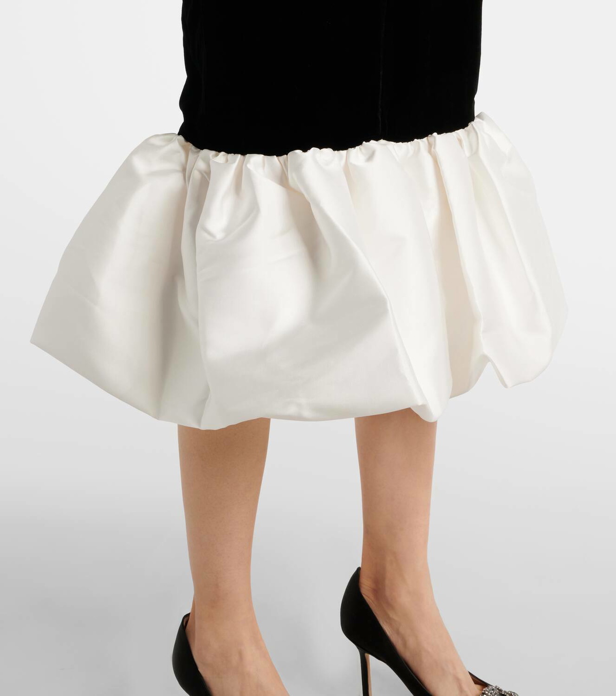 Rasario Velvet and satin midi dress