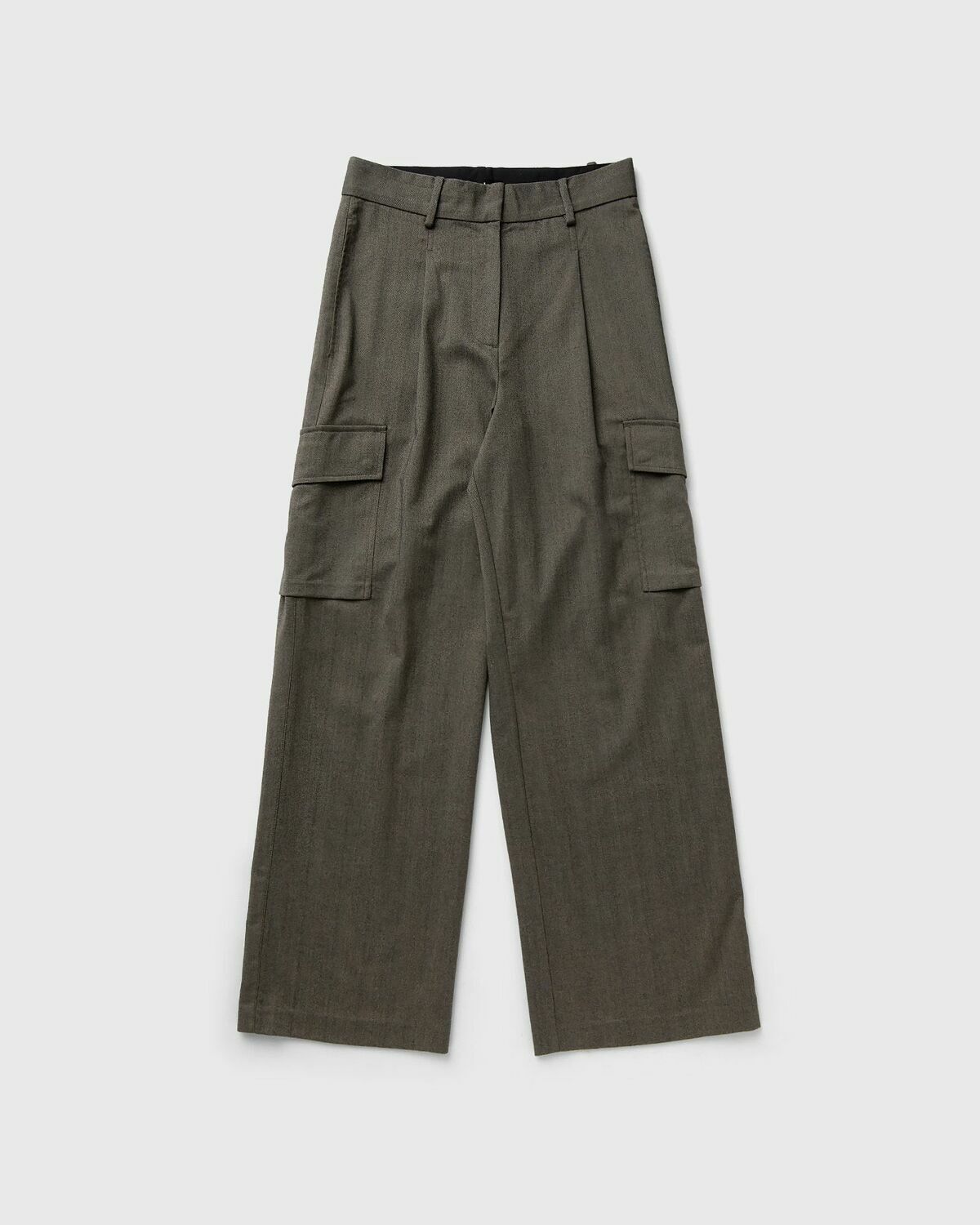 ØLÅF HERRINGBONE CARGO PANTS Brown Womens Casual Pant