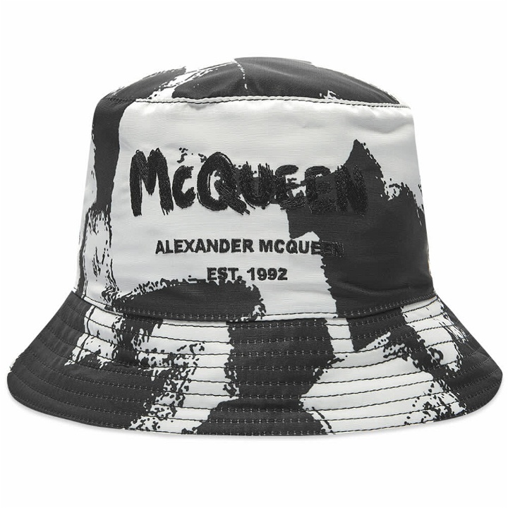 Photo: Alexander McQueen All Over Grafitti Logo Bucket Hat