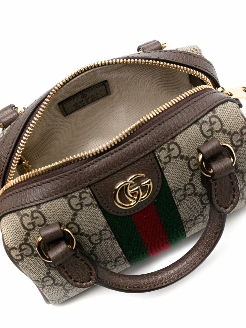 【関税&送料込】Gucci Gg Supreme Fabric Mini Ophidia Handbag Ophidia mini bag in beige and ebony Supreme | GUCCI® US