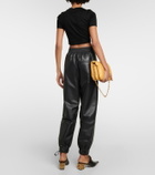 Loewe - Anagram ribbed-knit cotton crop top