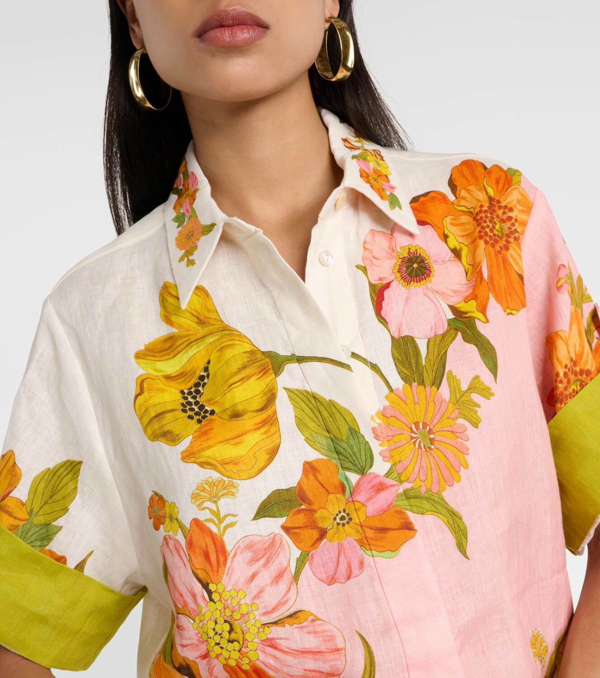 Alémais Silas printed linen shirt