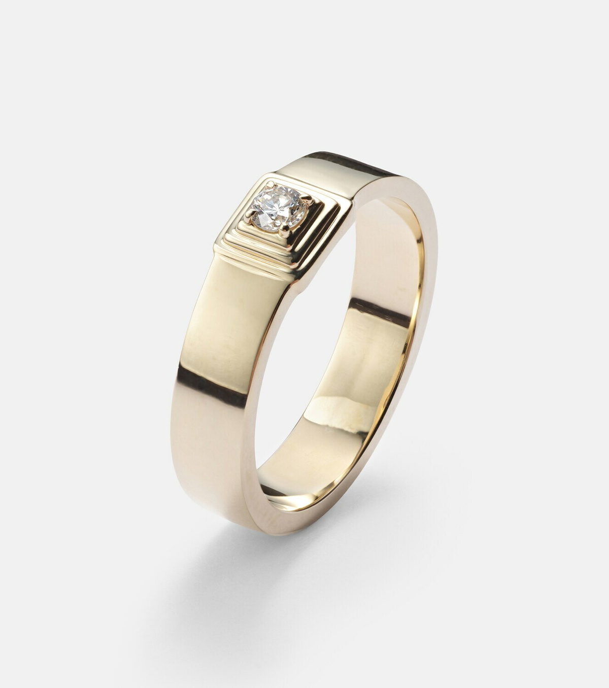 Stone and Strand 10kt gold ring with diamonds