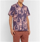 NN07 - Miyagi Camp-Collar Printed Cotton Shirt - Purple