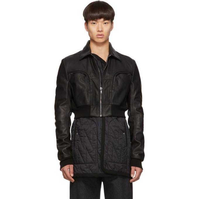 Photo: Rick Owens Black Leather Babel Liner Jacket