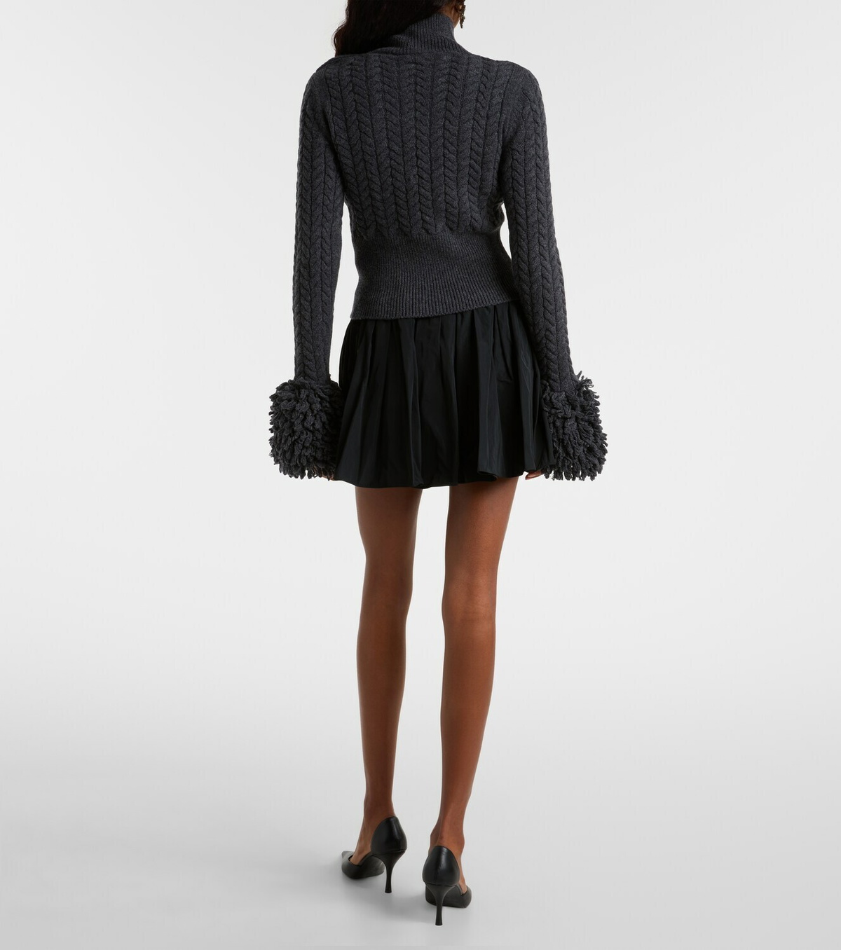 Patou Cable-knit wool and cashmere sweater