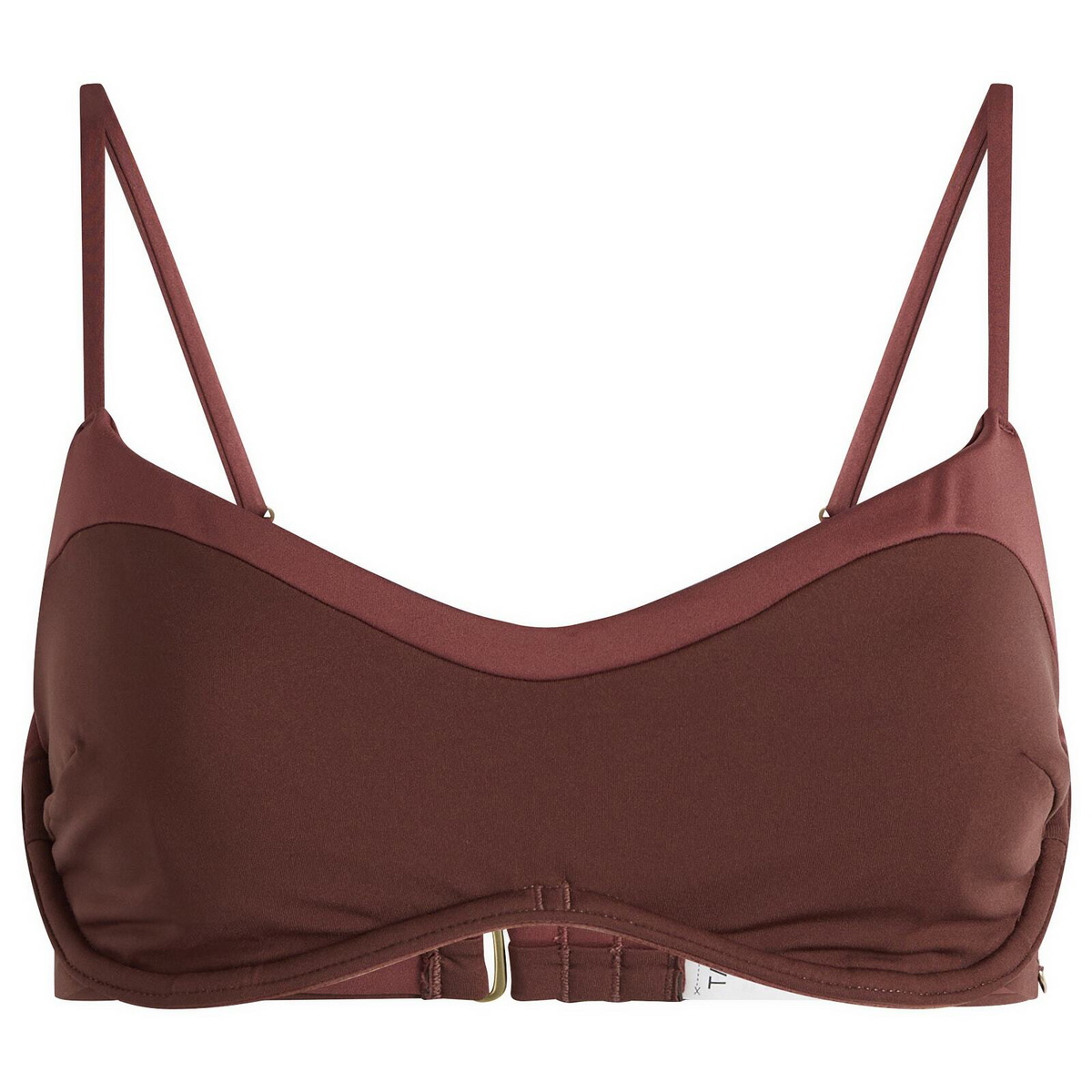 TALA Women's Contrast Underwired Bikini Top in Deep Rust
