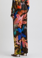 Stine Goya Floral-print Matte Satin Trousers Multicoloured