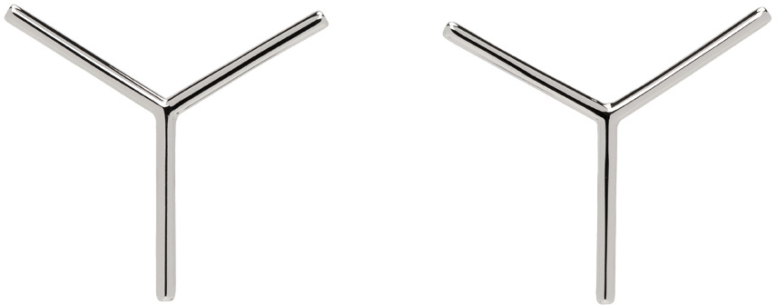 ピアス Y/PROJECT SILVER MINI Y EARRINGS Y/project SILVER MINI Y EARRING - Single | Garmentory
