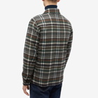 Woolrich Men's Alaskan Wool Check Overshirt in Green Check