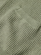 Brunello Cucinelli - Shawl-Collar Ribbed Cotton Cardigan - Green