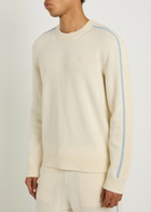 Casablanca Crew-neck Wool and Cashmere-blend Jumper Cream