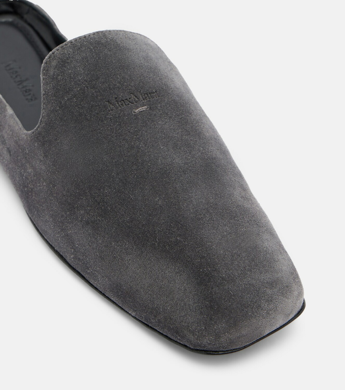 Max Mara Logo suede mules