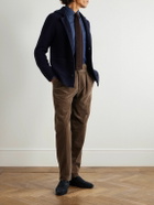 Rubinacci - Manny Straight-Leg Pleated Cotton Trousers - Brown