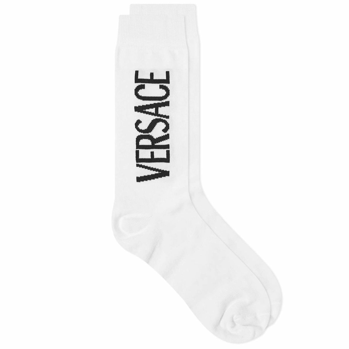 Photo: Versace Men's Logo Sock in White/Black