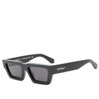 Off-White Sunglasses Men's Off-White Manchester Sunglasses in Black/Dark Grey 