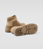 Balenciaga Combat Strike suede-trimmed lace-up boots
