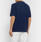 NN07 - Alfie Knitted Polo Shirt - Blue