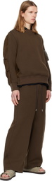 sacai Brown Sponge Pullover Sweatshirt