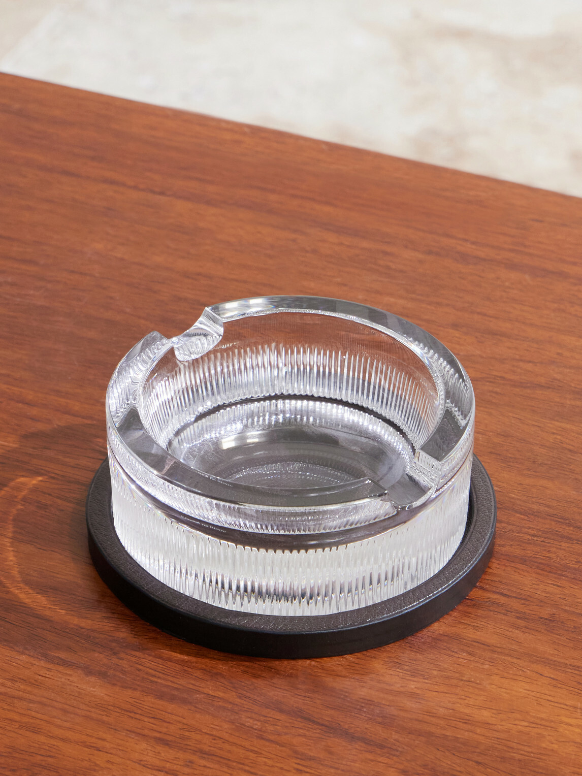 Dunhill - Leather and Crystal Ashtray - Neutrals