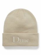 DIME - Classic Logo-Embroidered Ribbed-Knit Beanie
