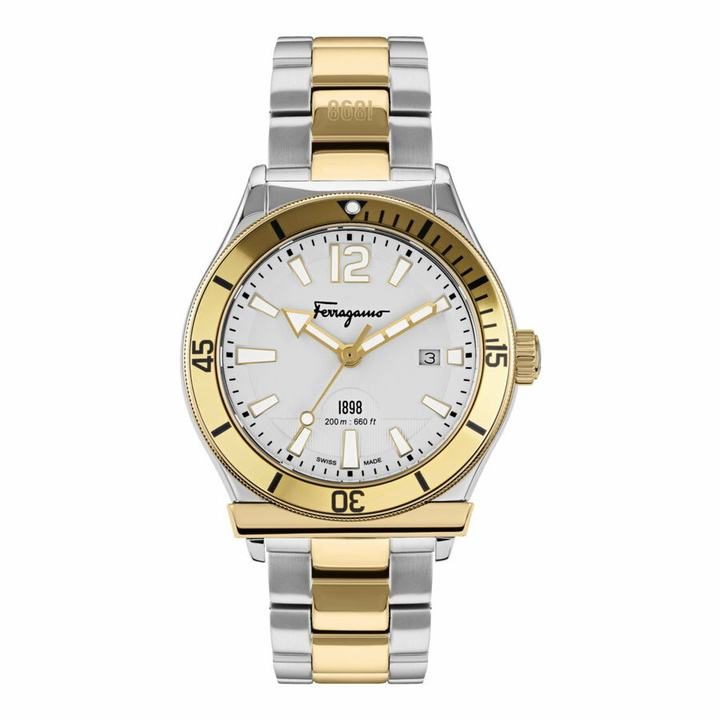 Photo: Salvatore Ferragamo Ferragamo 1898 Sport Quartz Silver Dial Mens Watch SFFN00921