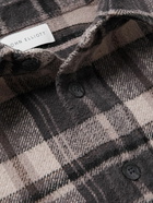 John Elliott - Hemi Checked Cotton-Flannel Shirt - Brown