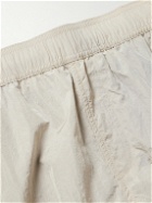 Onia - Straight-Leg Mid-Length Crinkled Swim Shorts - Gray