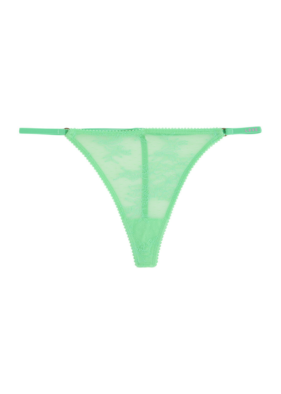 Love Stories Spice Lace Thong Bright Green