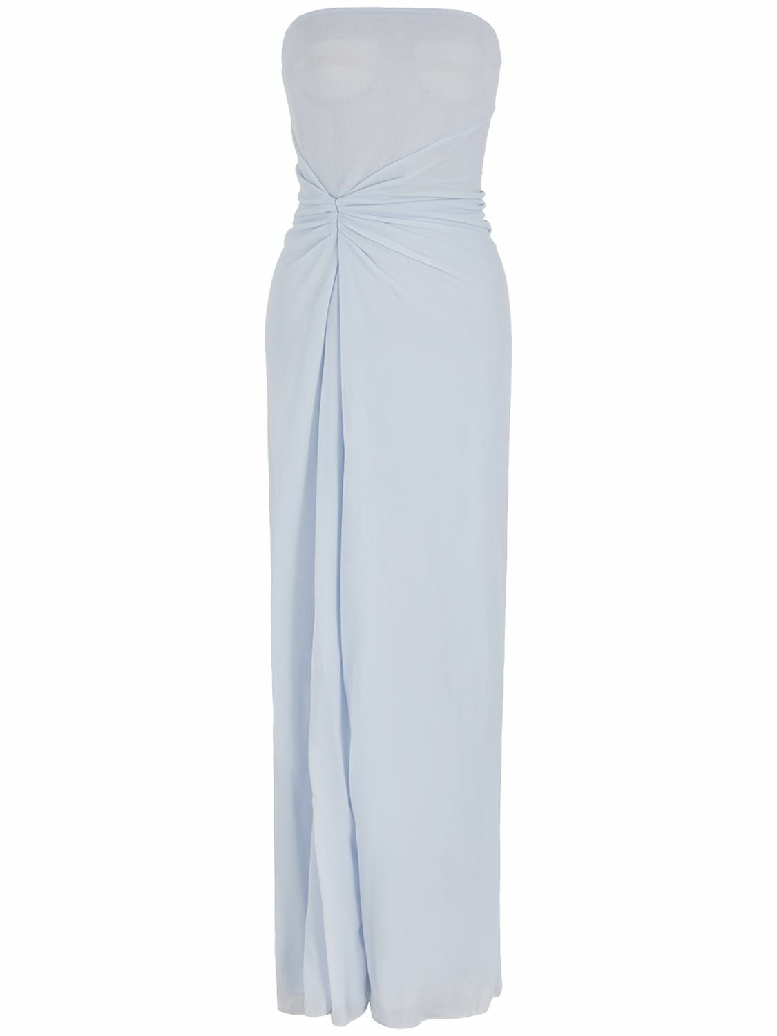 GIORGIO ARMANI - Strapless Draped Jersey Long Dress Giorgio Armani