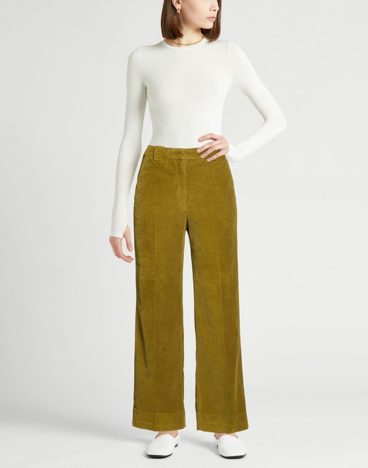 Incotex Womens Pants Military in Green