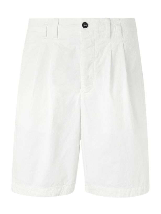 Photo: C.P. Company - Wide-Leg Cotton-Gabardine Bermuda Shorts - White