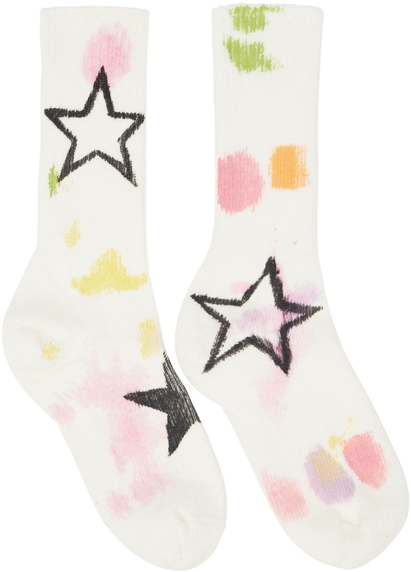 Photo: Collina Strada Off-White Star Burst Socks