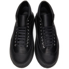 Jil Sander Black Leather Platform Sneakers