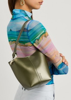 JW Anderson Corner Bucket Small Leather top Handle bag - Khaki - One Size
