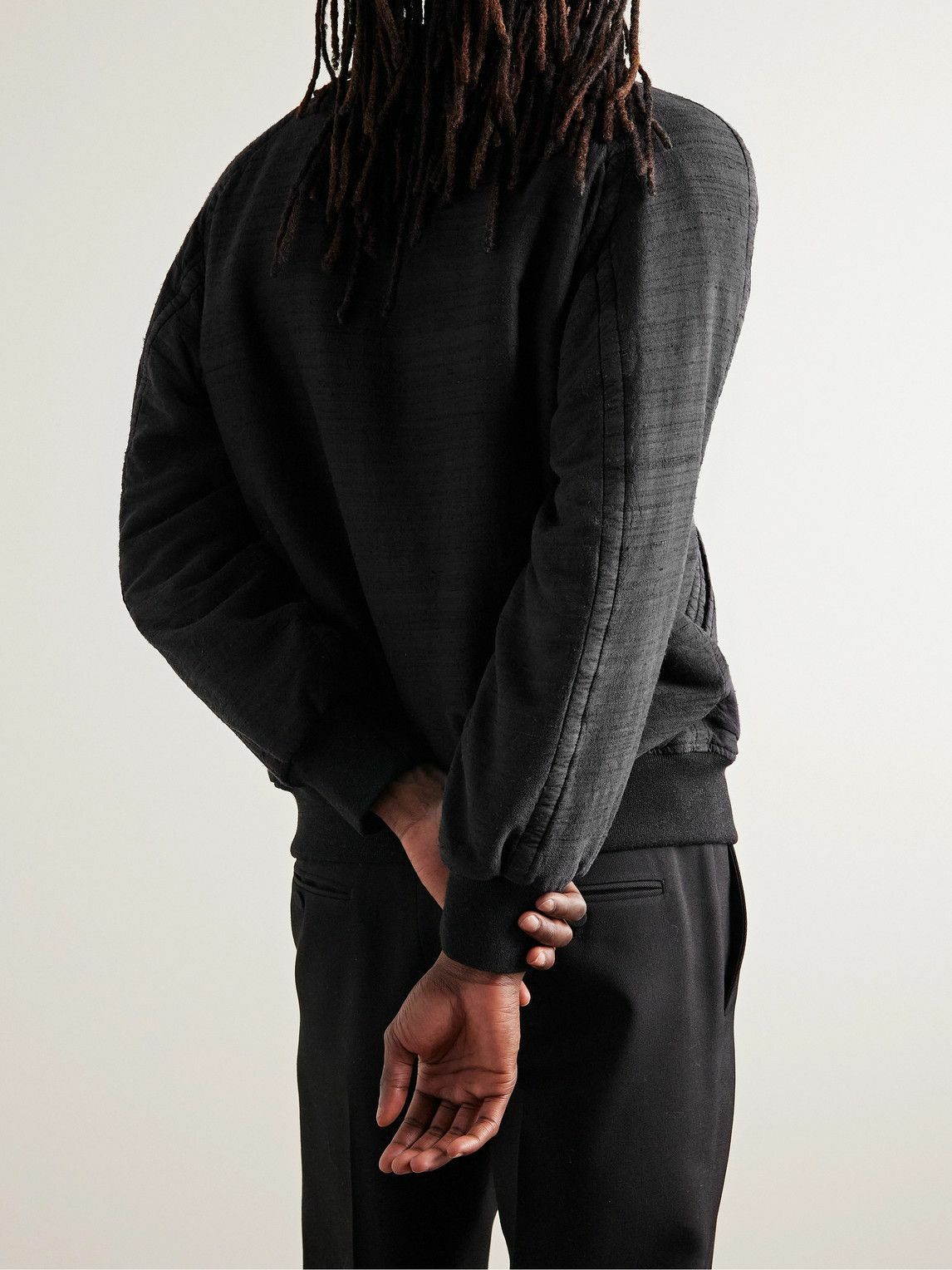 Maison Margiela - Silk-Dupion Padded Bomber Jacket - Black Maison