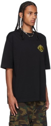 Balenciaga Black Medium Fit Crest Logo T-Shirt