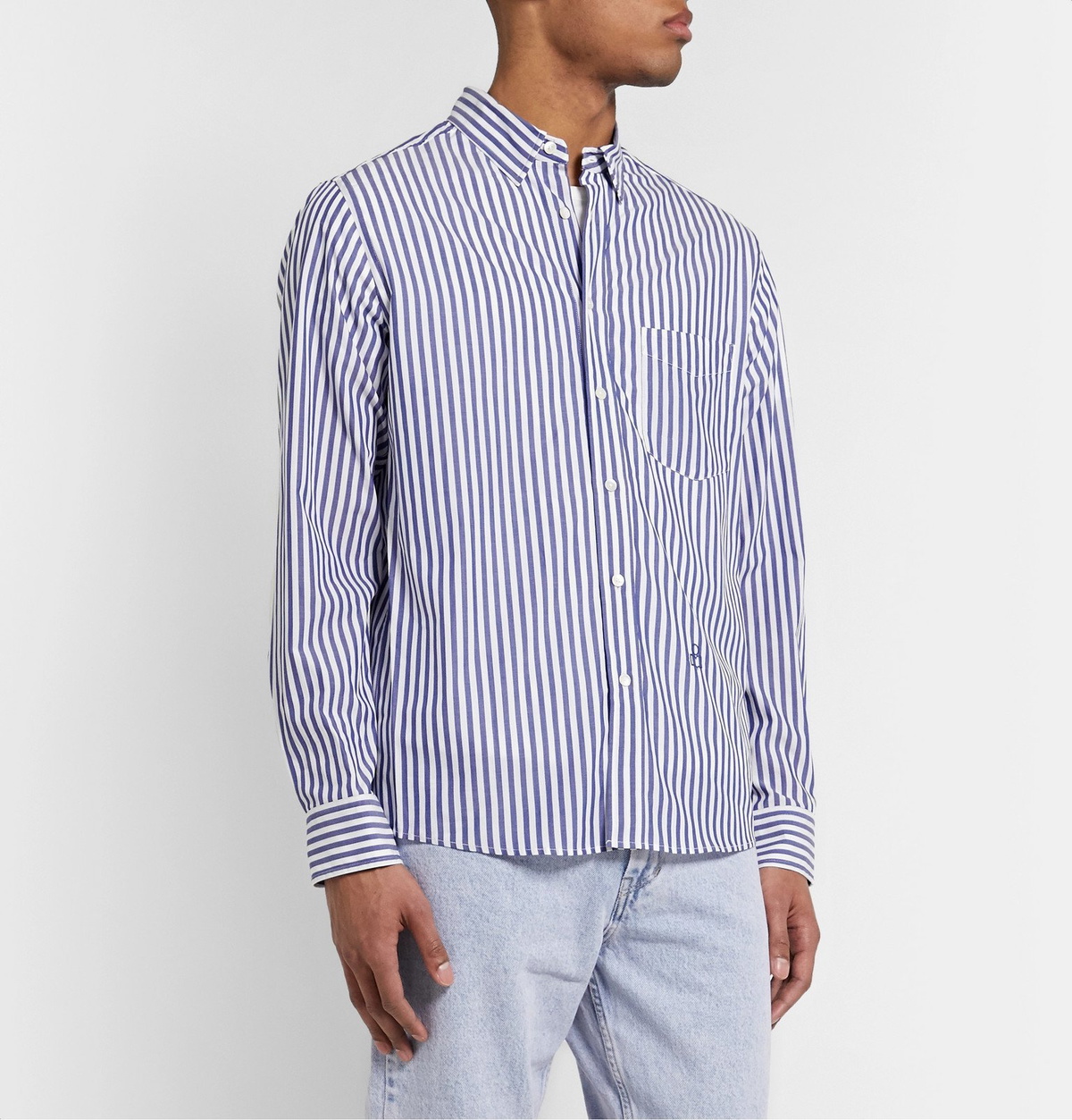 Isabel Marant - Jason Striped Cotton Shirt - Blue Isabel Marant