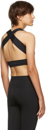 HÉROS Black 'The Cross Crop' Top