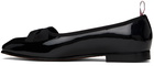 Thom Browne Black Soft Patent Opera Ballerina Flats