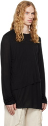 CARNET-ARCHIVE Black Layered Long Sleeve T-shirt