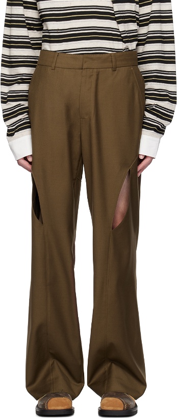 Photo: lesugiatelier Brown Cutout Trousers