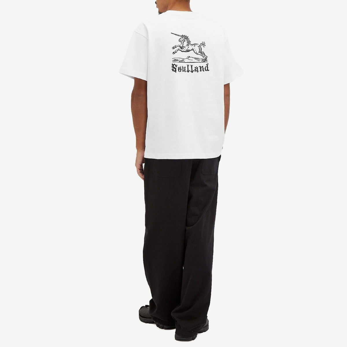 Soulland Men's Kai Unicorn T-Shirt in White Soulland
