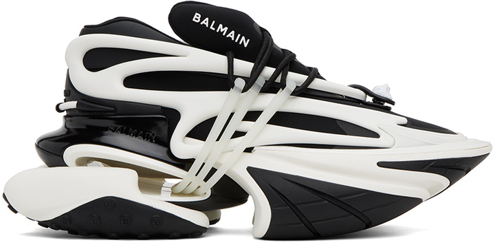 Photo: Balmain Black & White Unicorn Sneakers