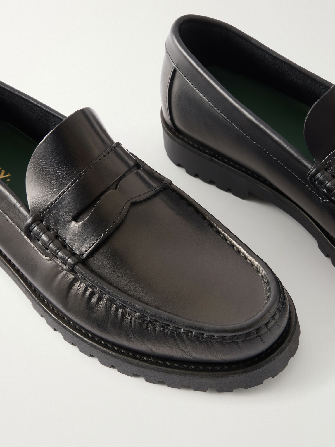 VINNY's - Lee Lake Leather Loafers - Black