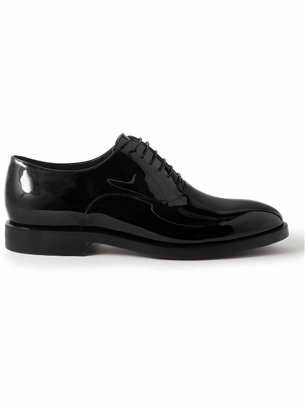 Photo: Brunello Cucinelli - Patent-Leather Oxford Shoes - Black